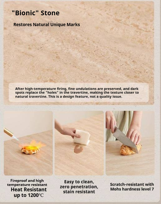 Tulipwood Solid Wood Antique Style Rock Board Dining Table