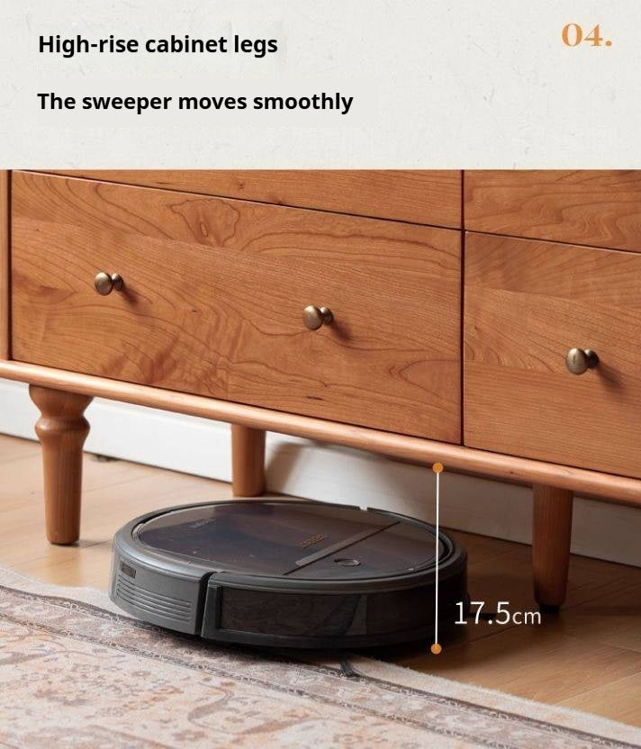 Cherry Solid Wood French Retro Bucket Cabinet