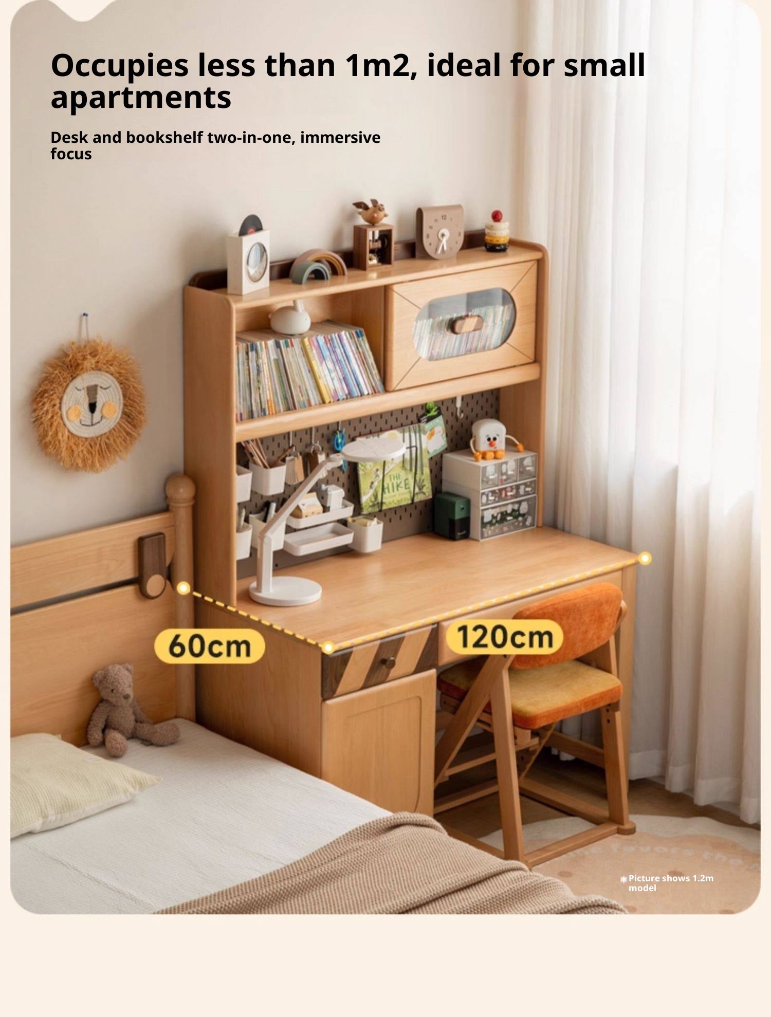 Beech Solid Wood Children s Learning Desk