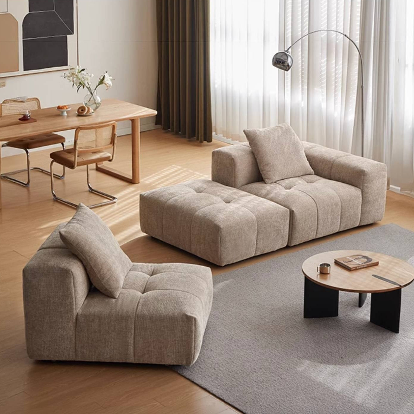 Modular Chenille Sofa – Modern Casual Free-Combination Sectional