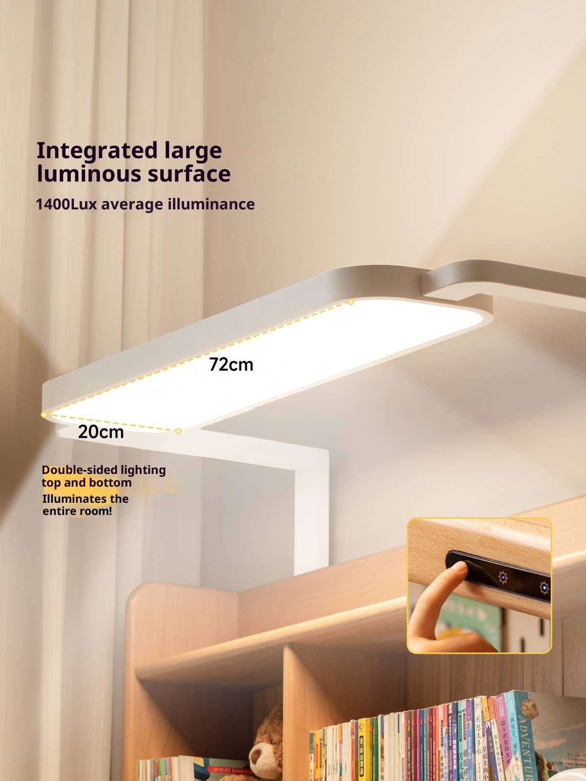 Beech Solid Wood Bookshelf Integrated Сhildren's Learning Desk