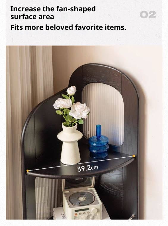 Oak Solid Wood Bauhaus Style Corner Bookshelf