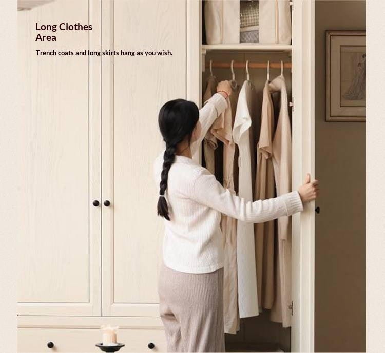Ash Solid Wood American Style Wardrobe