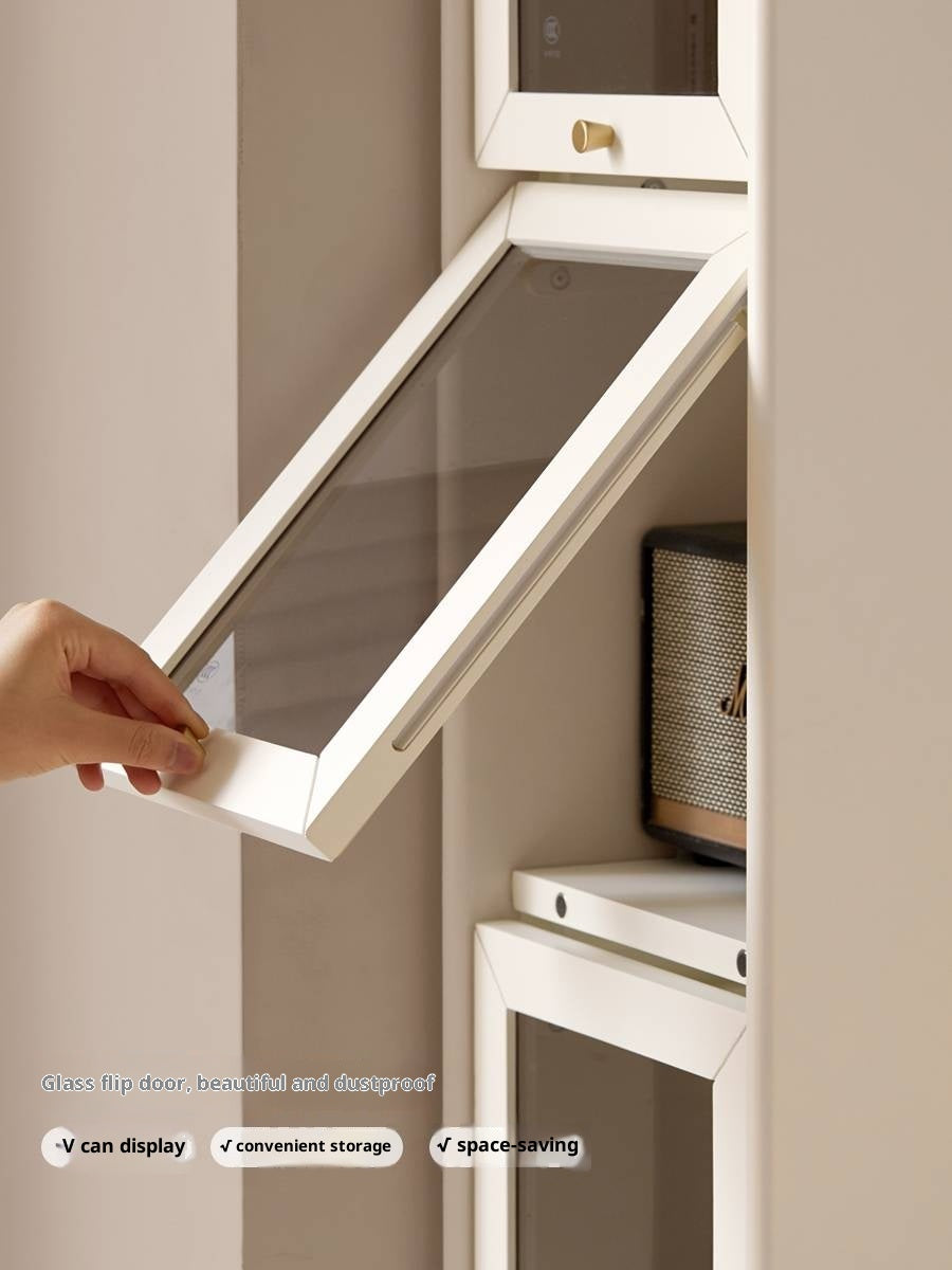 Solid Rubberwood Cream-Style Bookcase