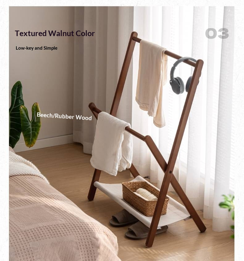 Solid Rubberwood Clothes Hanger