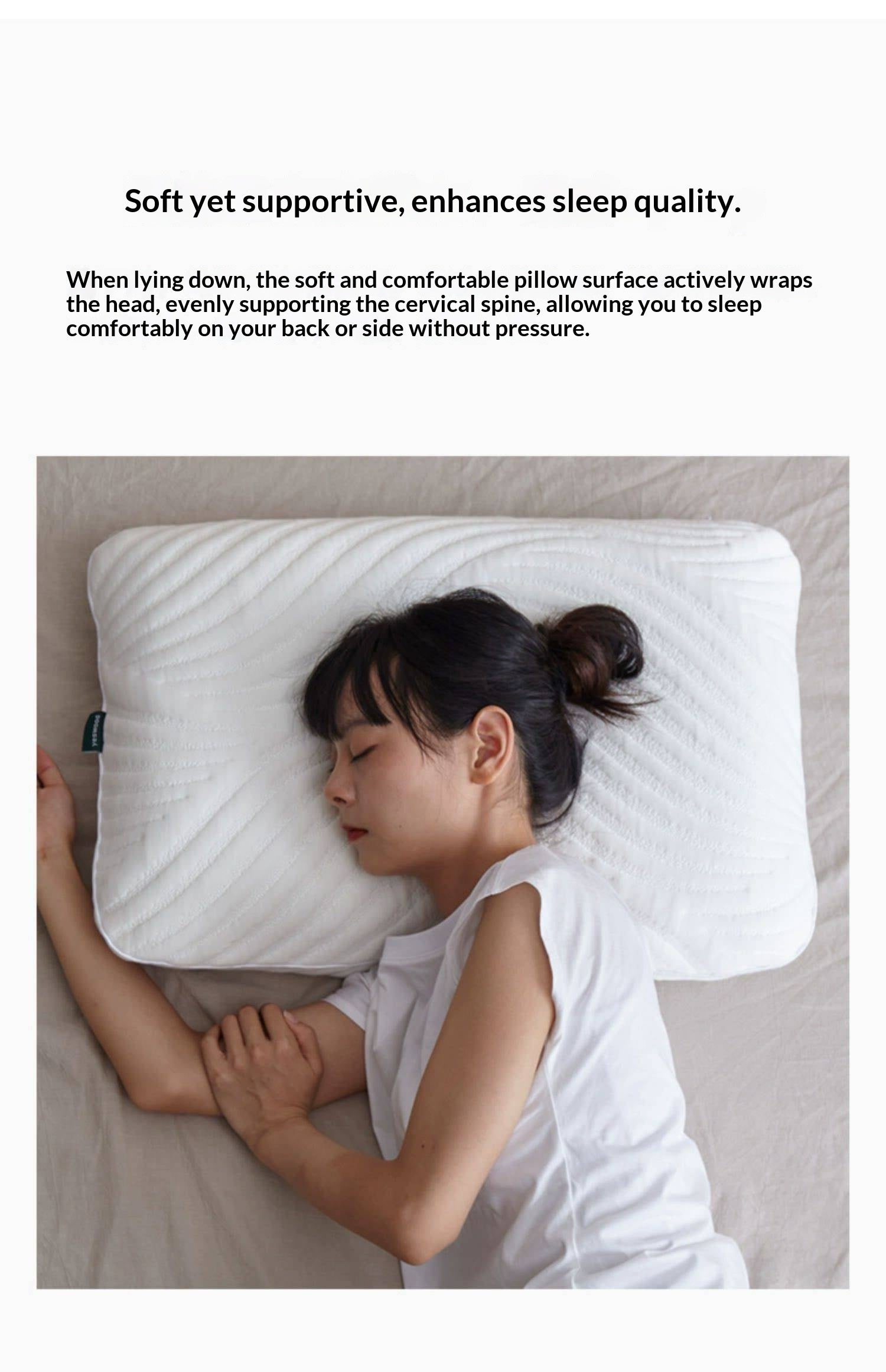 Natural Latex Sleep Pillow with Neck Support Design