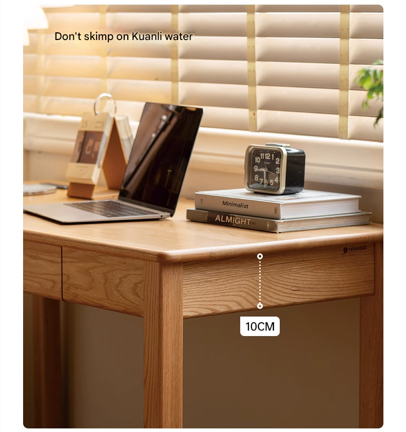 Oak, Beech Solid Wood Office Desk