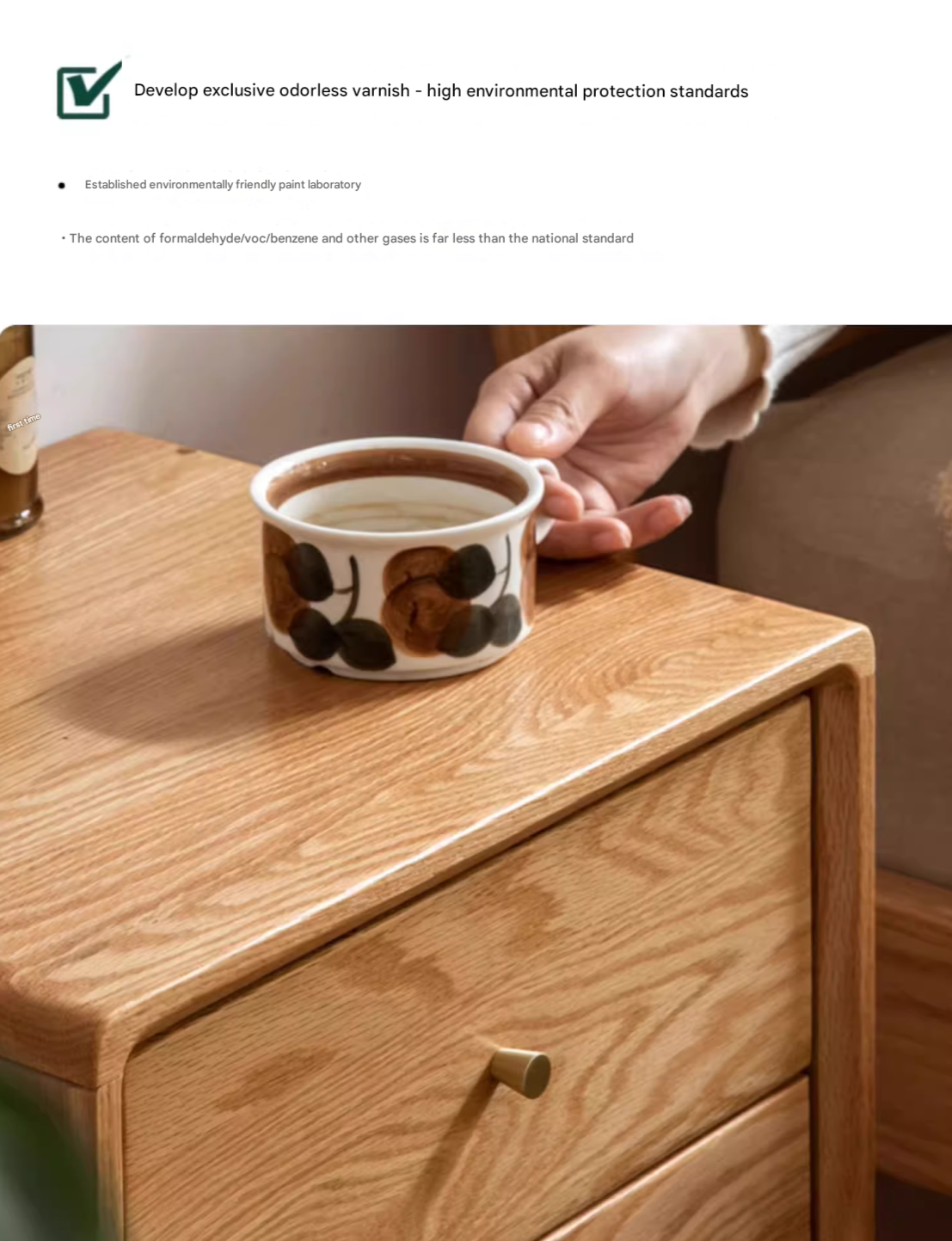 Oak Solid Wood Nightstand