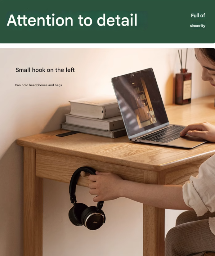 Oak, Beech Solid Wood Office Desk