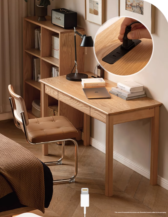 Oak, Beech Solid Wood Office Desk