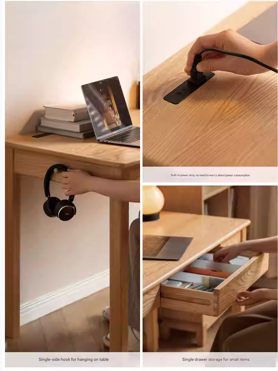 Oak, Beech Solid Wood Office Desk