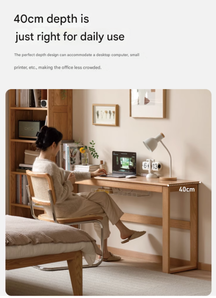 Oak, Poplar, Beech Solid Wood Long Office Desk