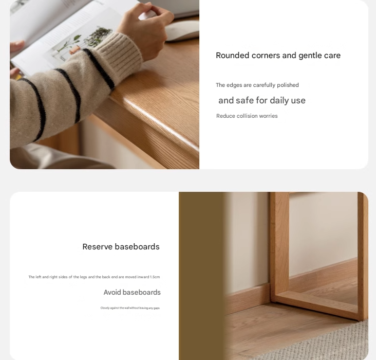 Oak, Poplar, Beech Solid Wood Long Office Desk