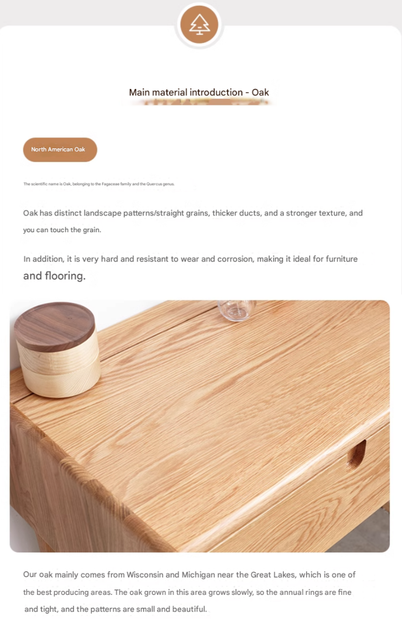 Oak, Poplar, Beech Solid Wood Long Office Desk