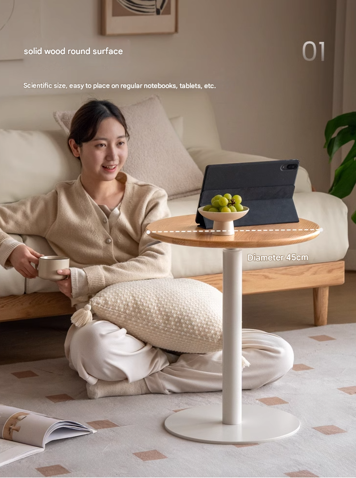 Oak, Black Walnut, Beech Solid Wood Lifting Side Table