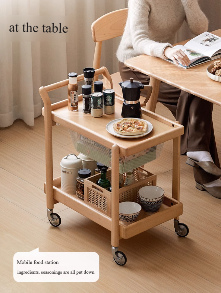 Beech Solid Wood Modern Side Table