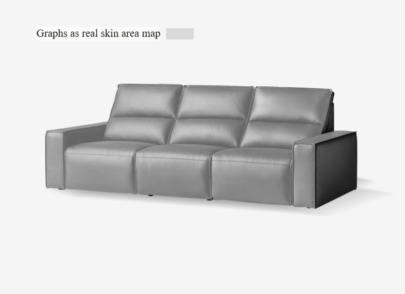Cowhide Straight Leather Electric Sofa- 4 color