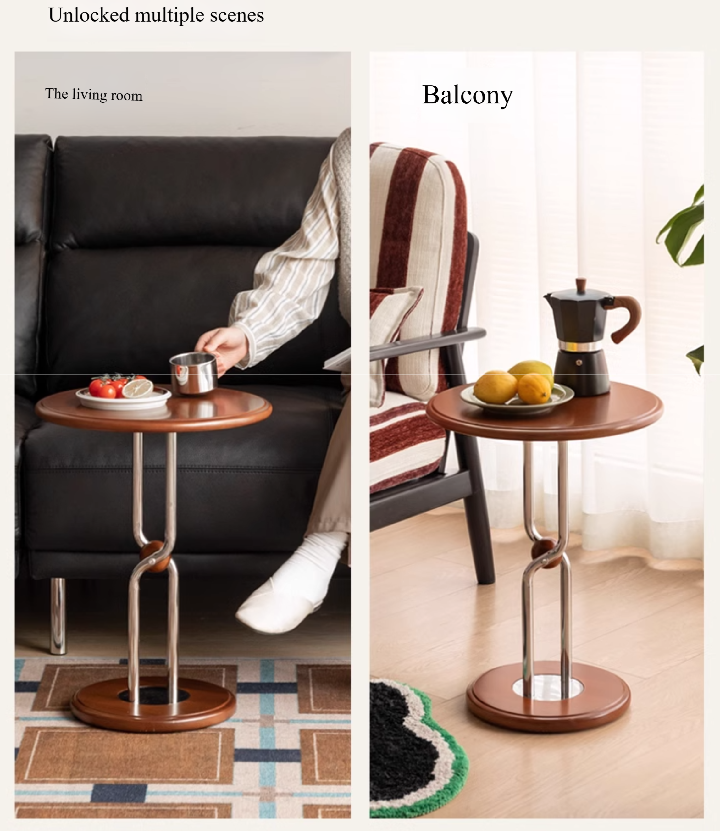 Poplar Solid Wood Bauhaus Side Table