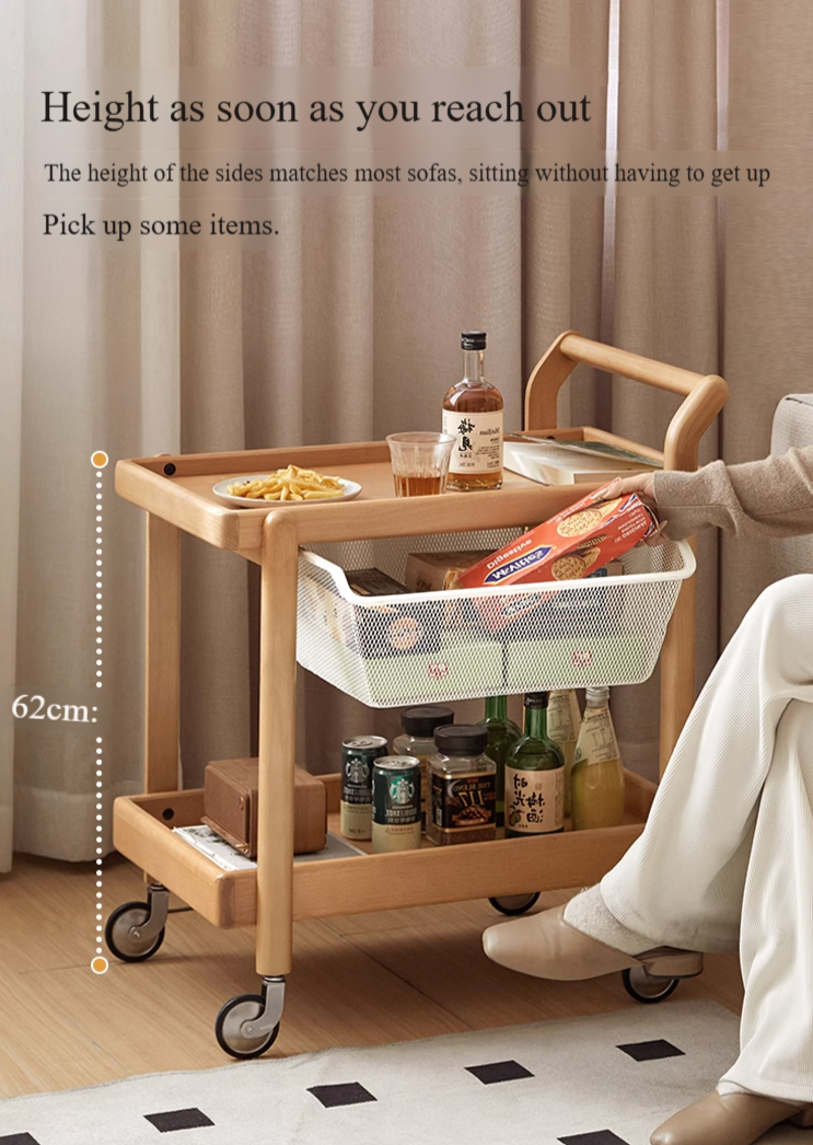 Beech Solid Wood Modern Side Table