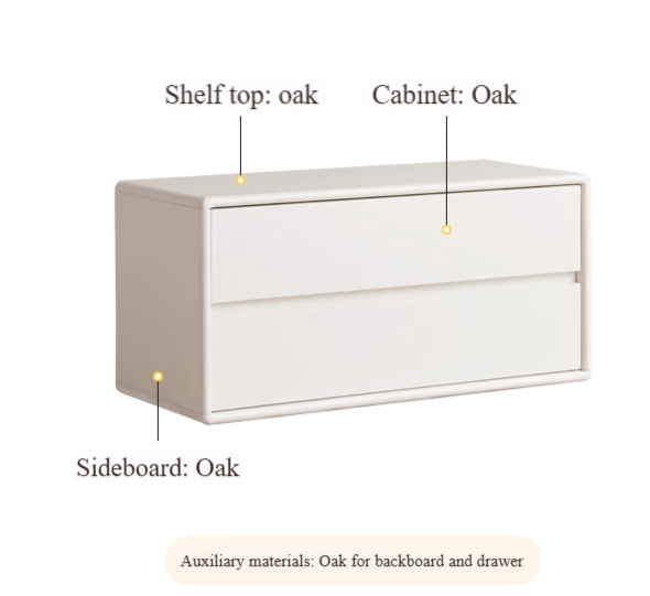 Oak Solid wood Locker Cream Style Free Combination Cabinet.