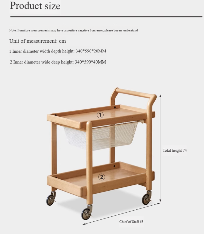Beech Solid Wood Modern Side Table