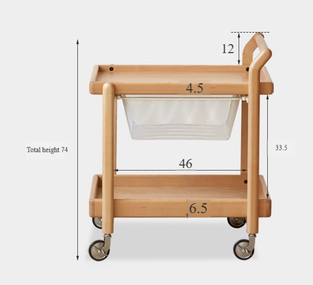 Beech Solid Wood Modern Side Table