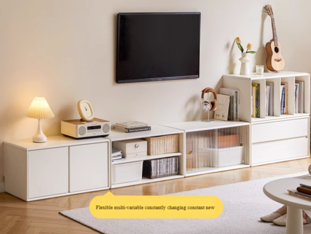 Oak Solid wood Locker Cream Style Free Combination Cabinet.