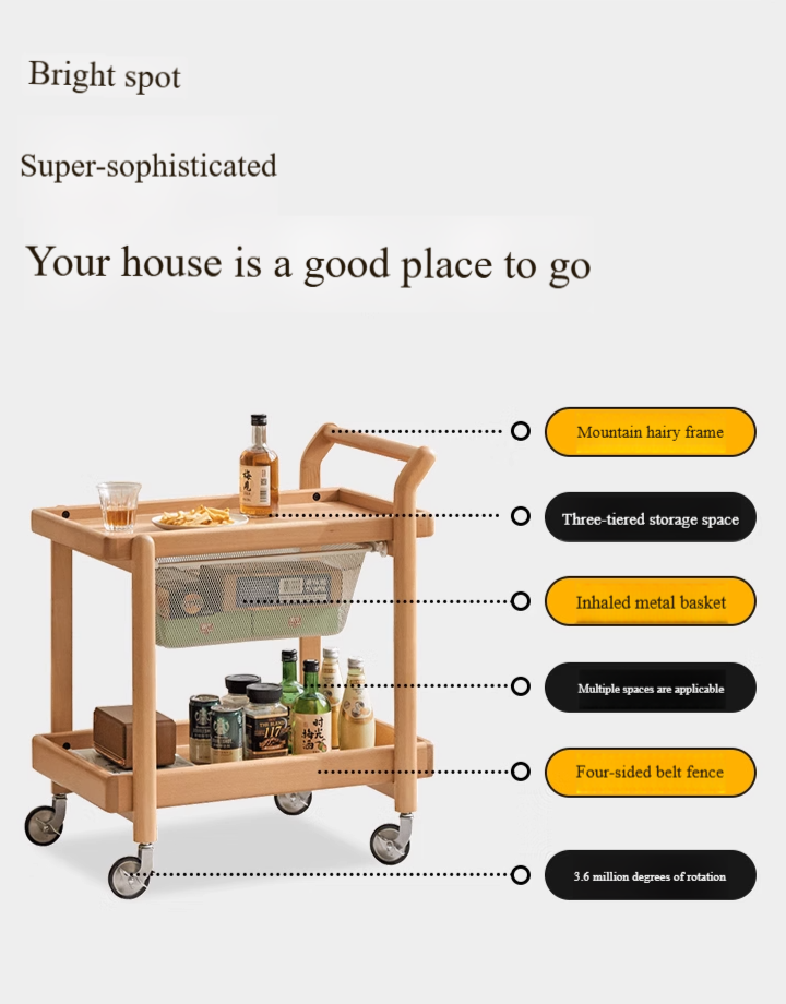 Beech Solid Wood Modern Side Table