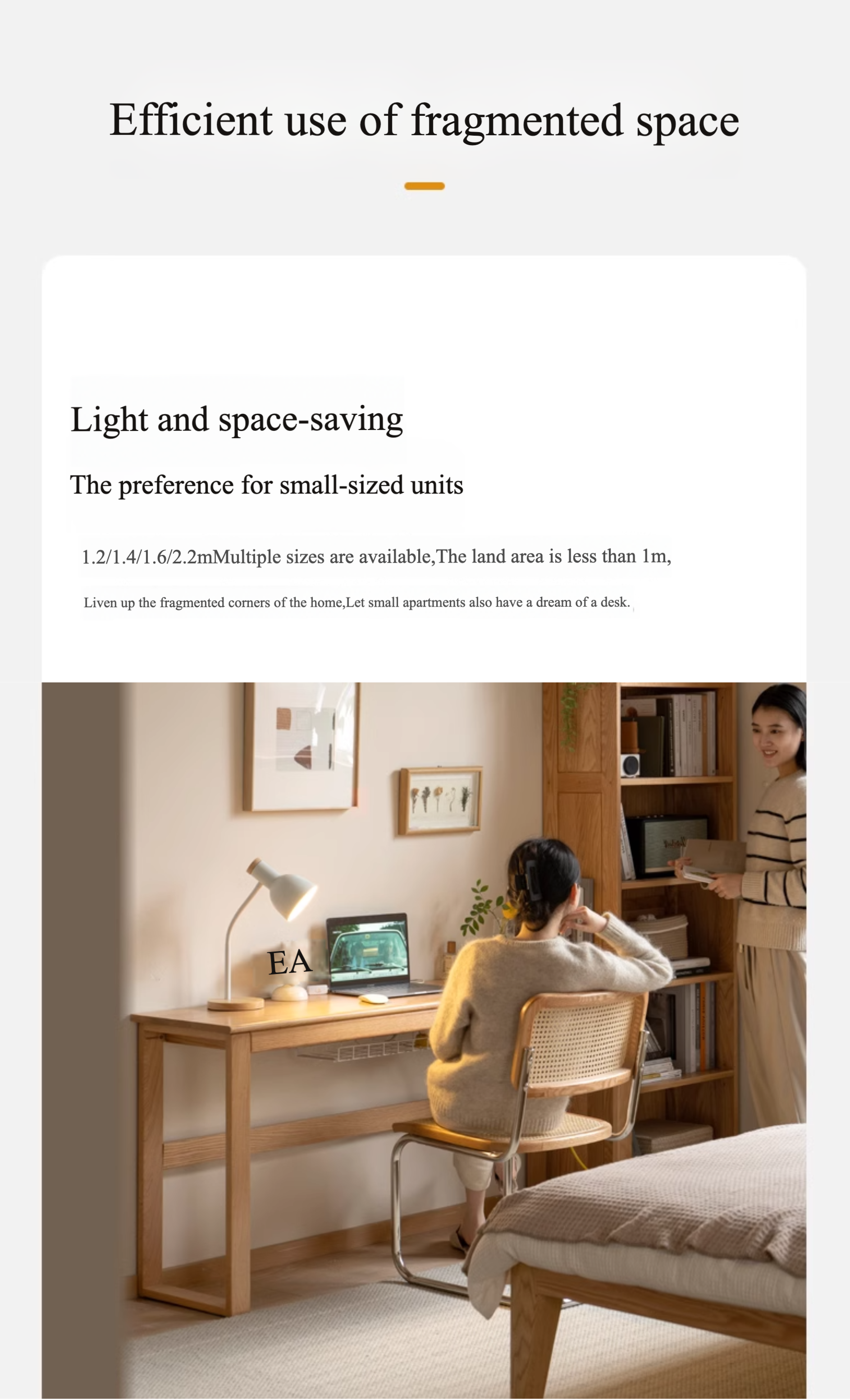 Oak, Poplar, Beech Solid Wood Long Office Desk