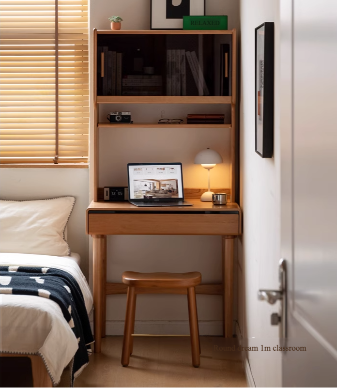 Cherry Solid Wood Desk With Drawer.