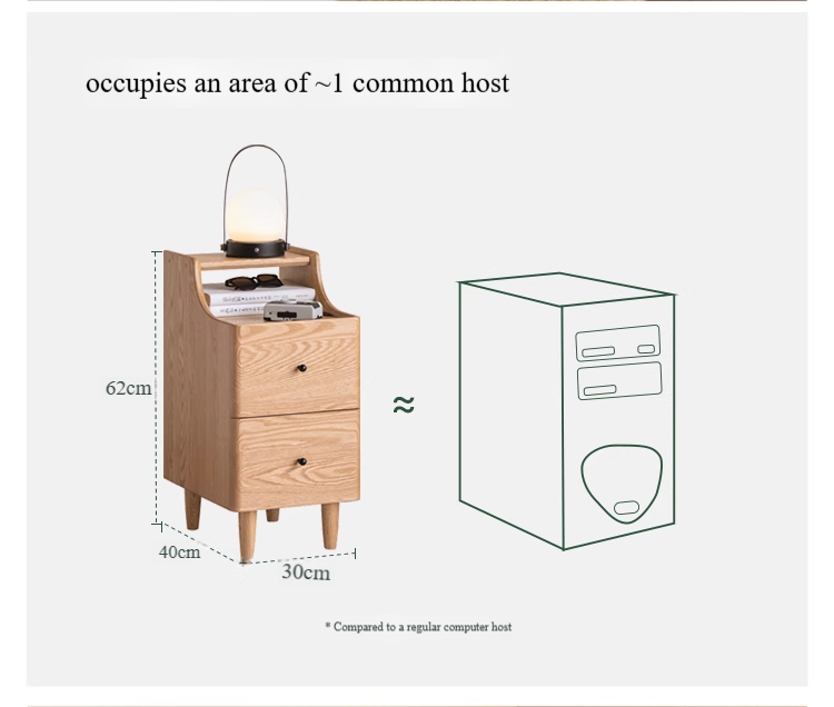 Ash, Oak Solid Wood, Solid RubberWood Modern Nightstand.