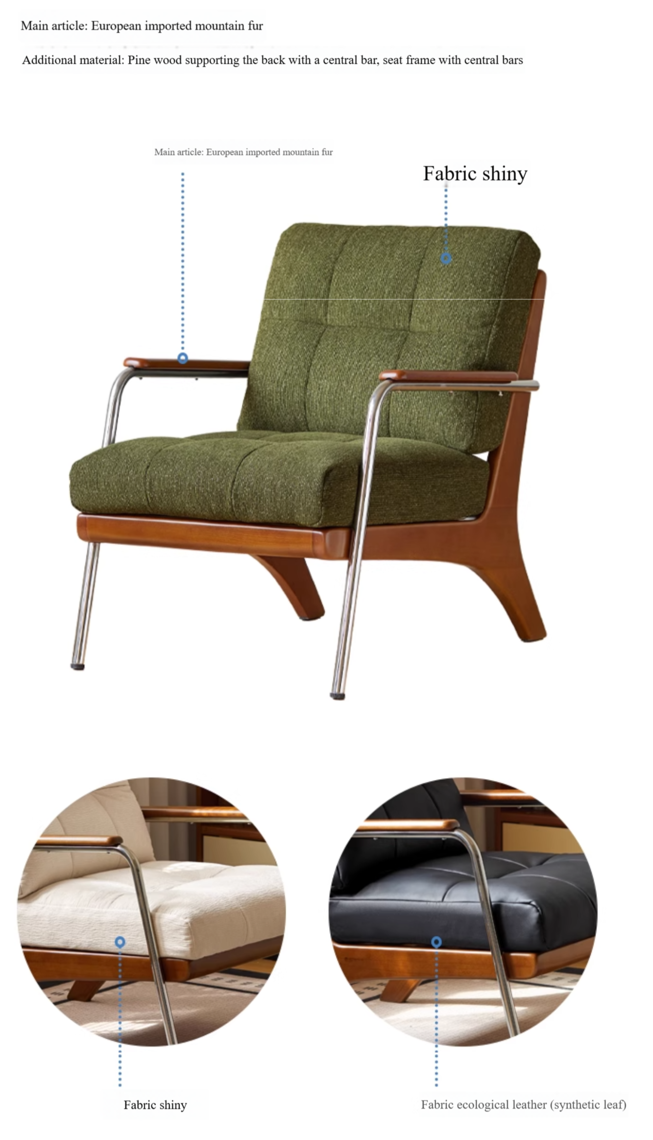 Beech Solid Wood Middle Ages Single Chair