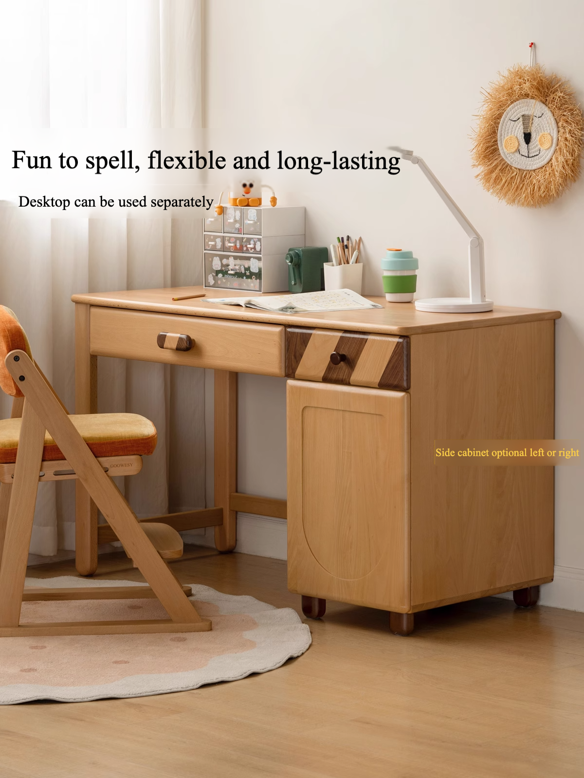 Beech Solid Wood Children's Study Table