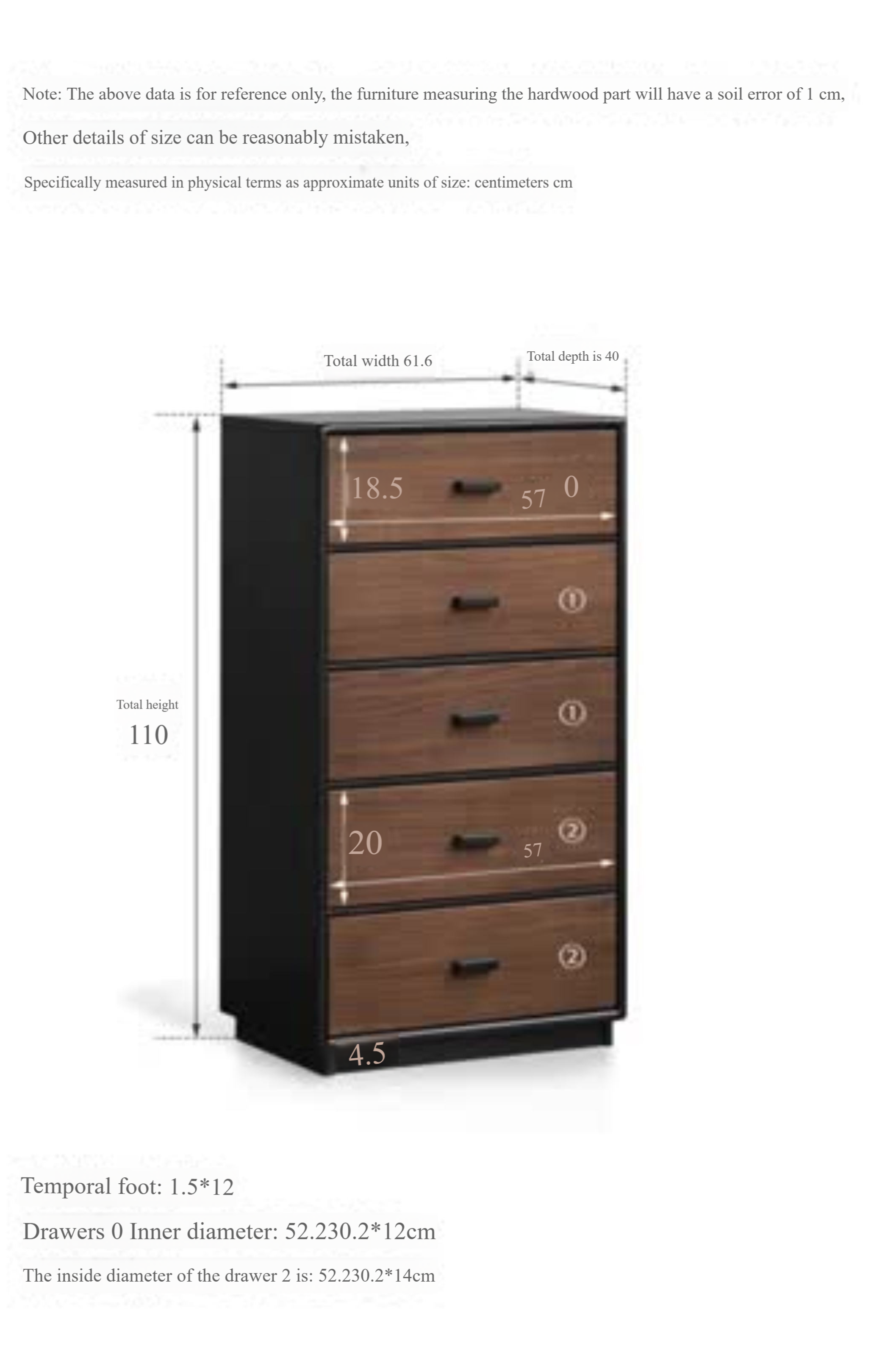Oak Solid Wood Italian Light Luxury Chest of Drawers.