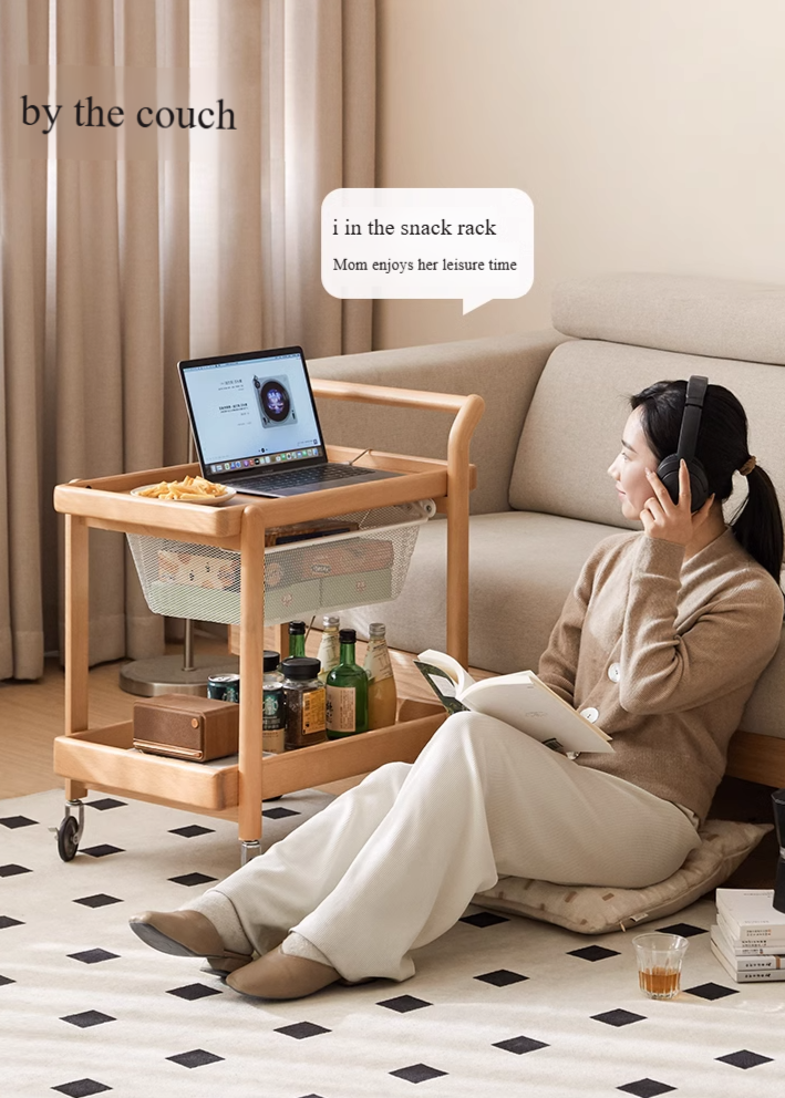 Beech Solid Wood Modern Side Table