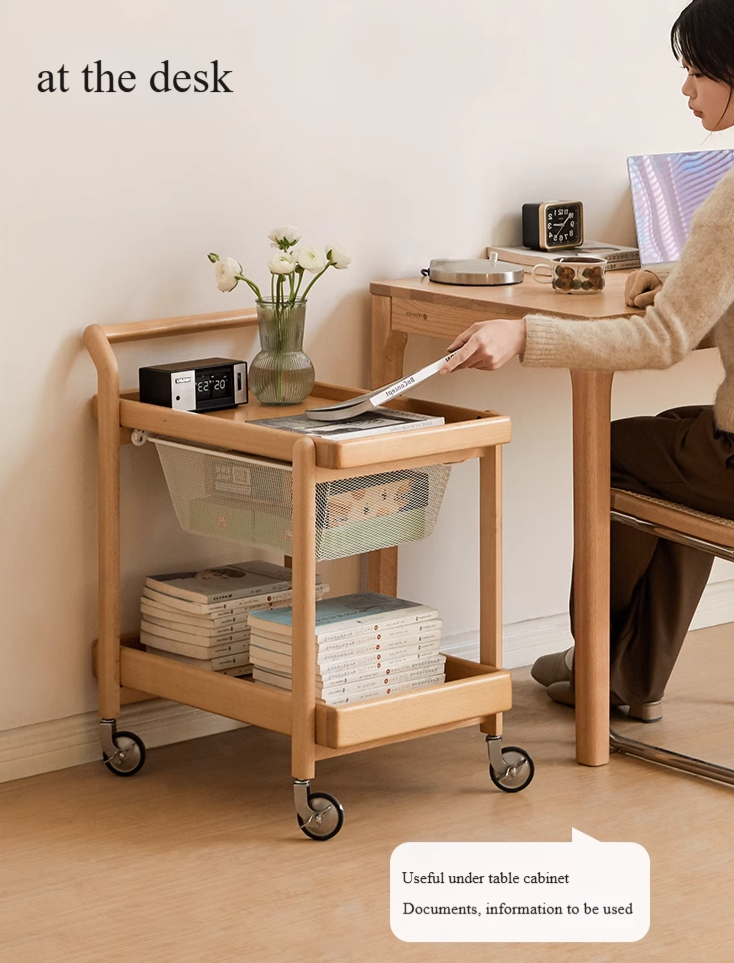 Beech Solid Wood Modern Side Table