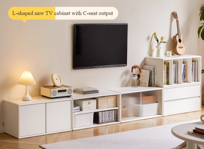 Oak Solid wood Locker Cream Style Free Combination Cabinet.