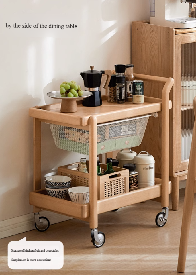 Beech Solid Wood Modern Side Table