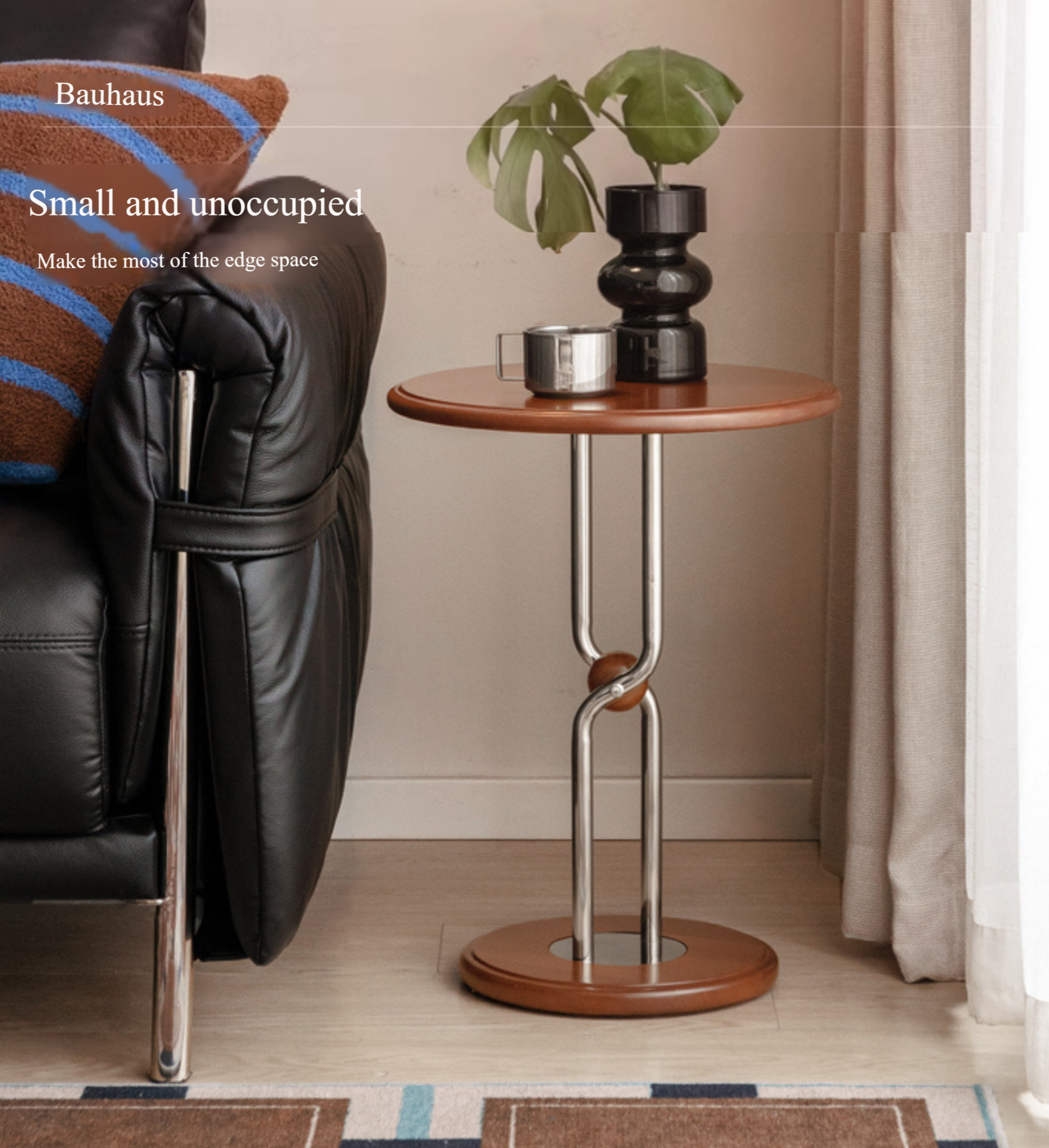 Poplar Solid Wood Bauhaus Side Table