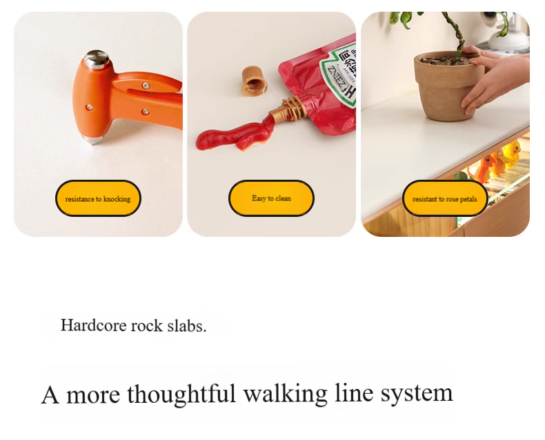 Beech Solid Wood Floor Rock Board TV Stand.