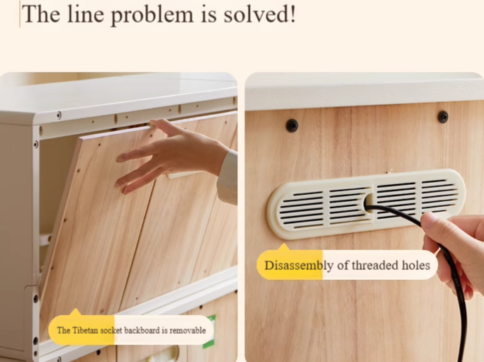 Oak Solid wood Locker Cream Style Free Combination Cabinet.