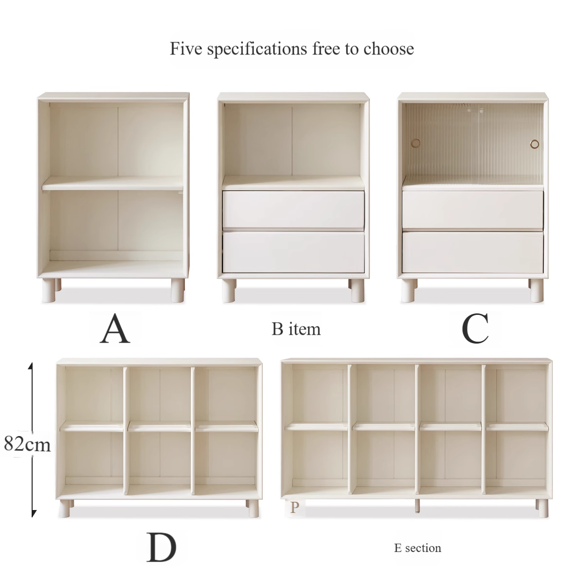 Rubber Solid Wood Modern Bookcase.