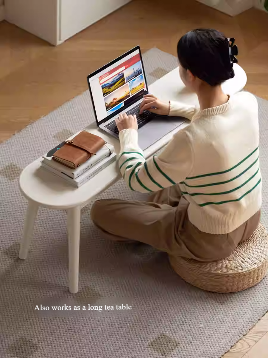 Solid Rubberwood Long Bench
