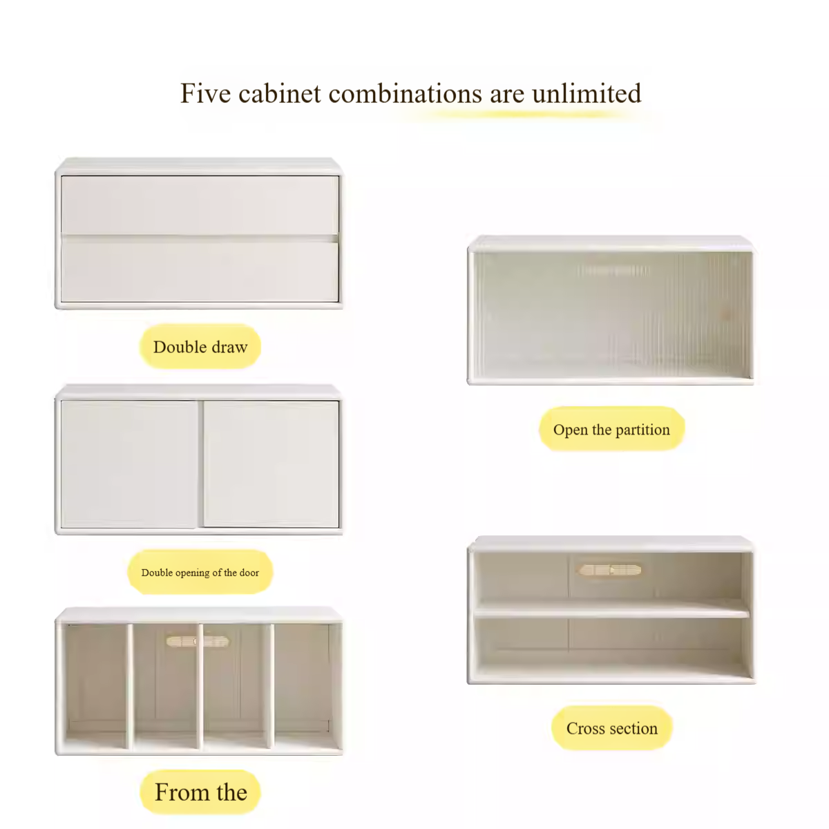 Oak Solid wood Locker Cream Style Free Combination Cabinet.