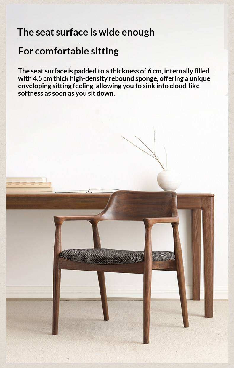 Ash Solid Wood Makeup Chair Dining Chair