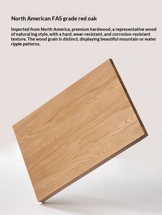 Oak Solid Wood Modern Cave Stone Rock Plate Dining Table