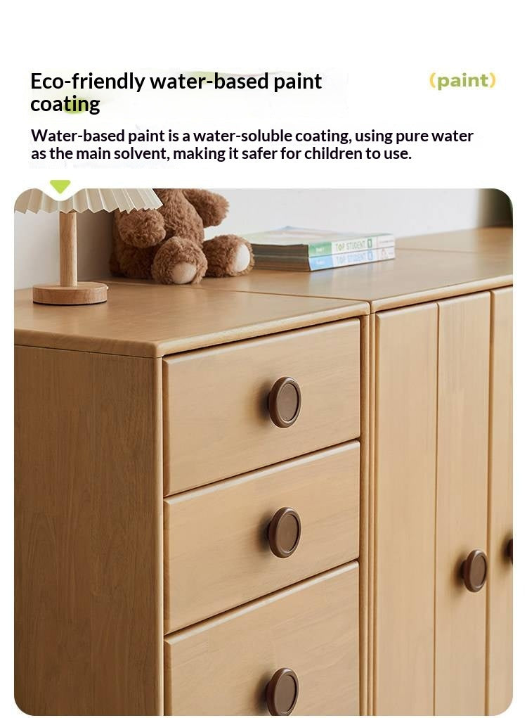 Solid Rubberwood Children's Wardrobe