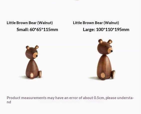 Black Walnut Solid Wood Nordic Style Animal Figurines for Wall Hanging