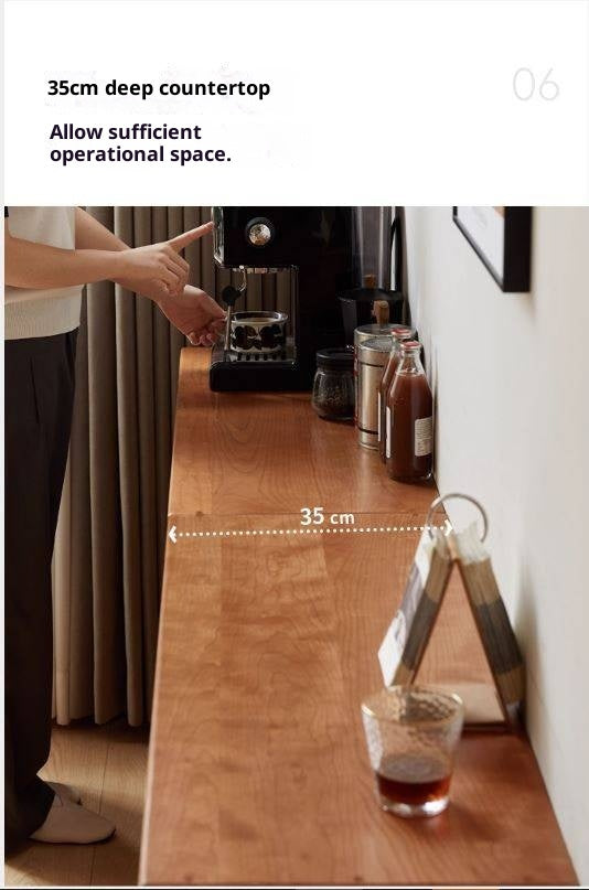 Cherry Solid Wood Floor Standing Bookcase