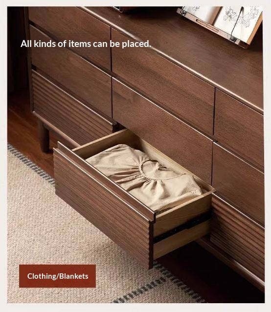 Catalpa Solid Wood Modern Chest of Drawers